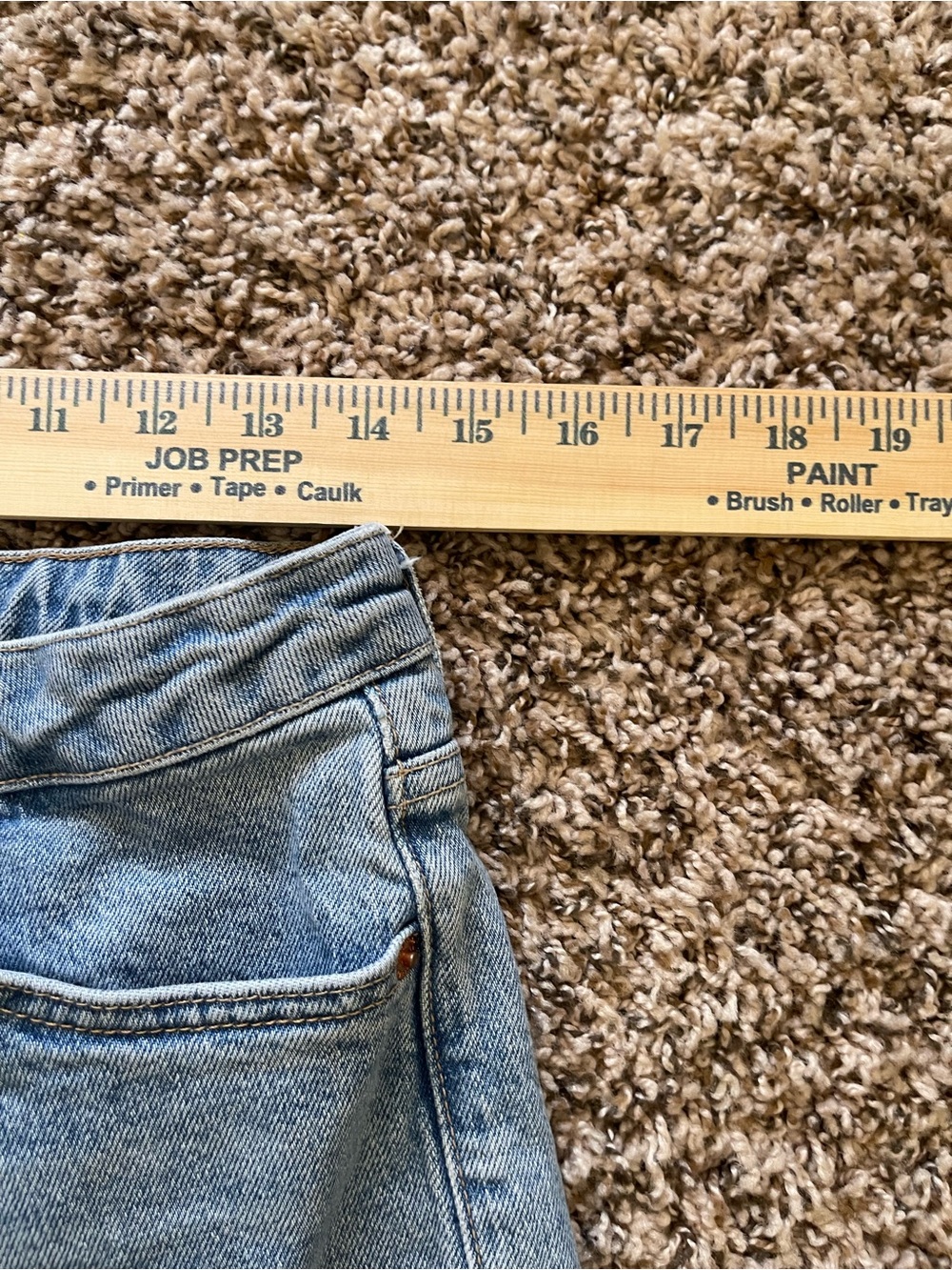 Topshop High Rise Straight Leg Jeans Size 30 Light Wash Raw Hem Frayed Denim - Picture 5 of 6